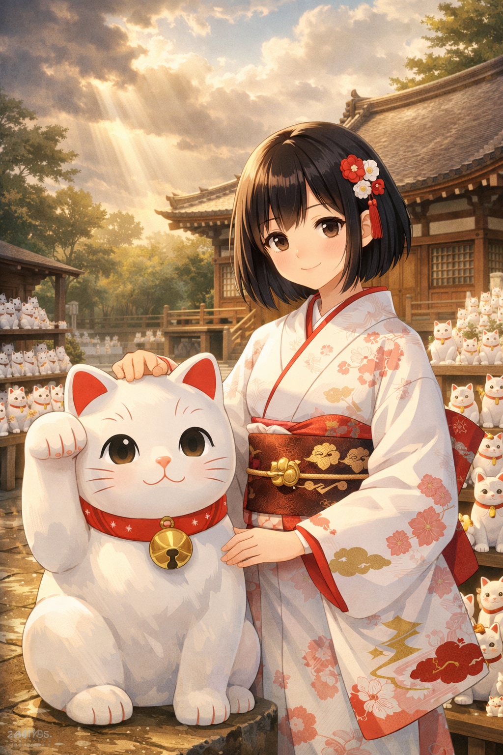 豪徳寺の招き猫 | の人気AIイラスト・グラビア