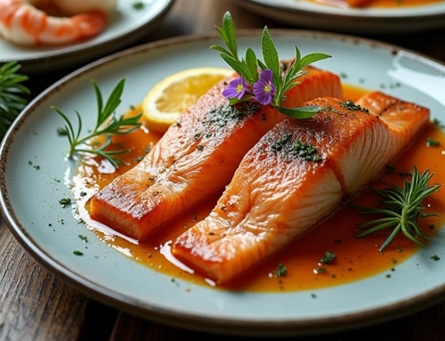 魚料理とバシルパスタ | の人気AIイラスト・グラビア