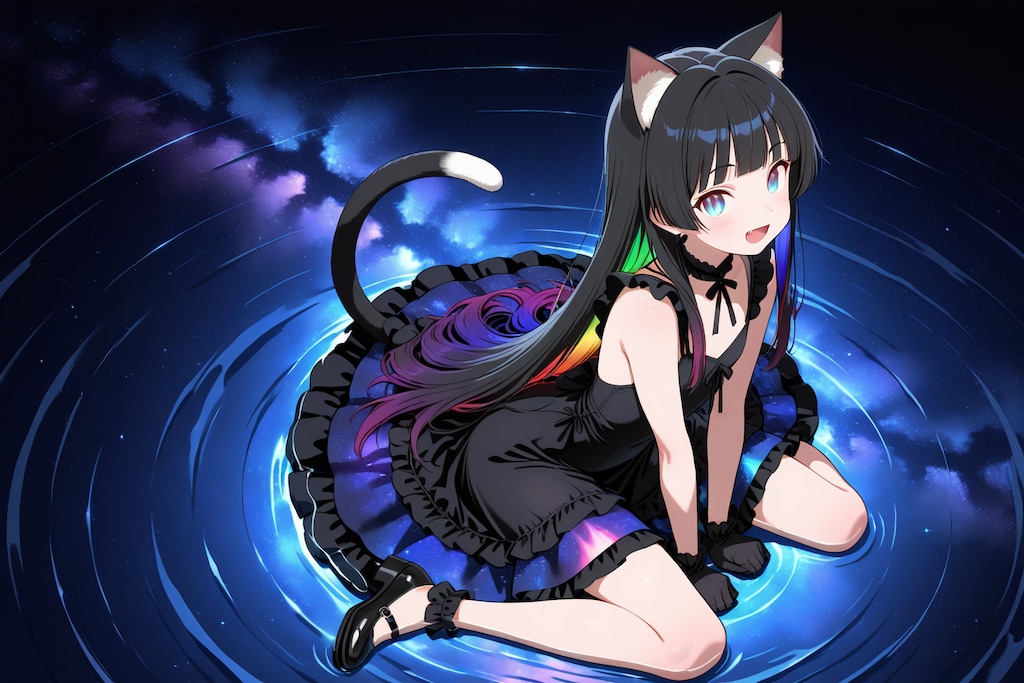 黒猫と空の河