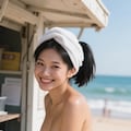 海の家の汗だくお姉さん×焼きトウモロコシ＆かき氷 7枚目