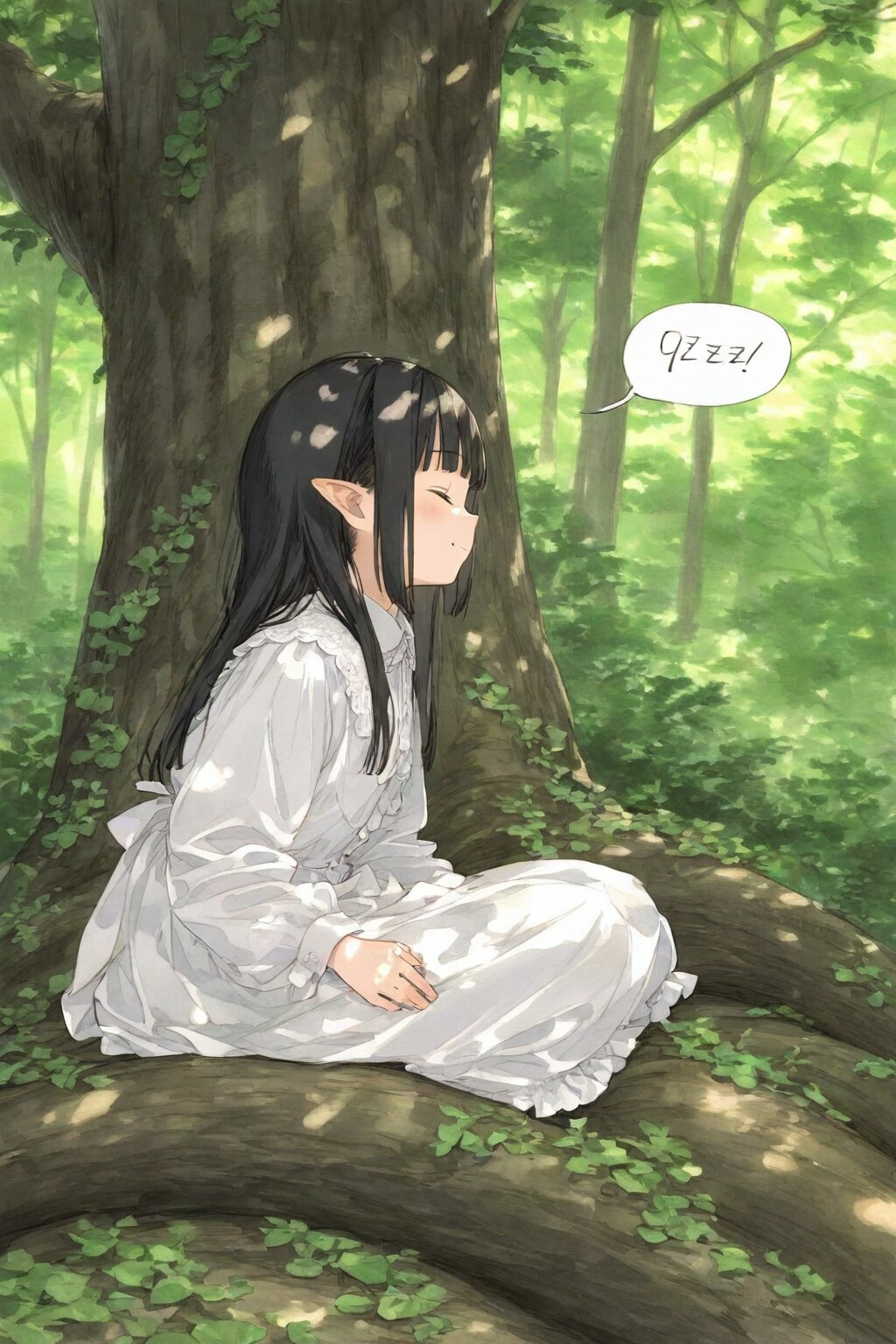 エルフ姫のうたた寝