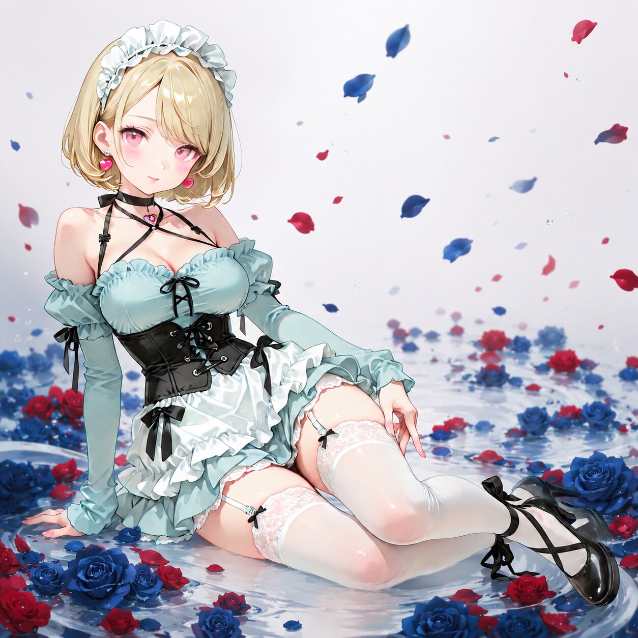 バラと少女