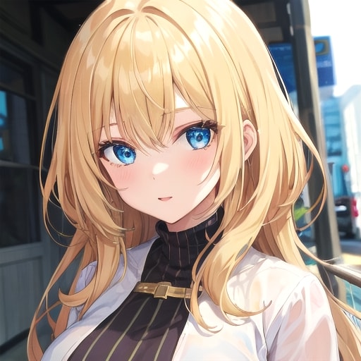 ブロンドヘアーの女