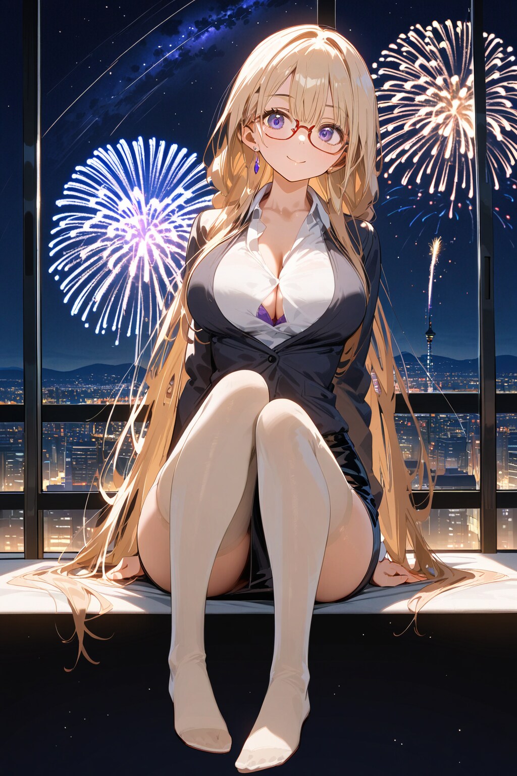 花火とお姉さんどっちがきれいかな⁉️ | の人気AIイラスト・グラビア