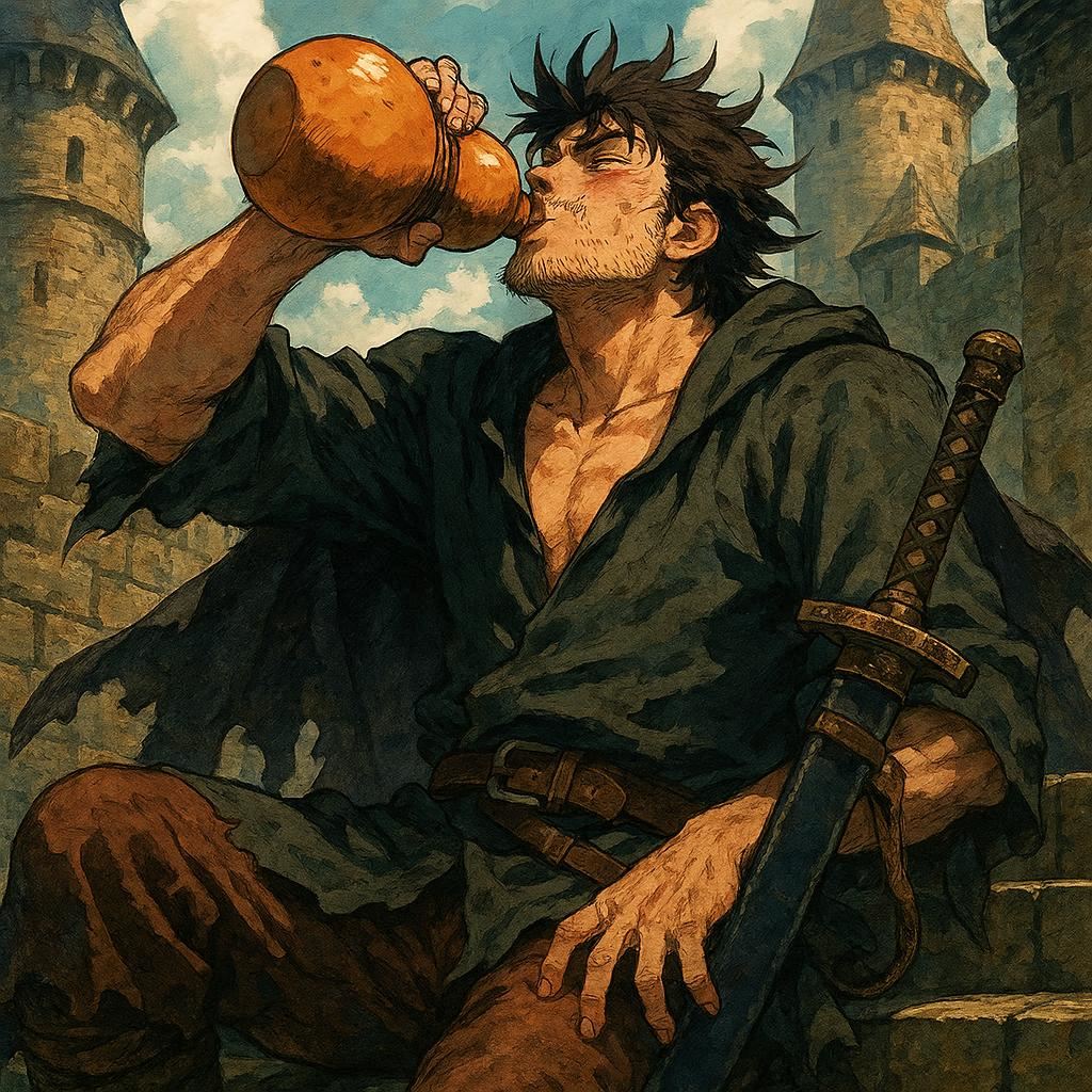 酔っ払いの剣豪