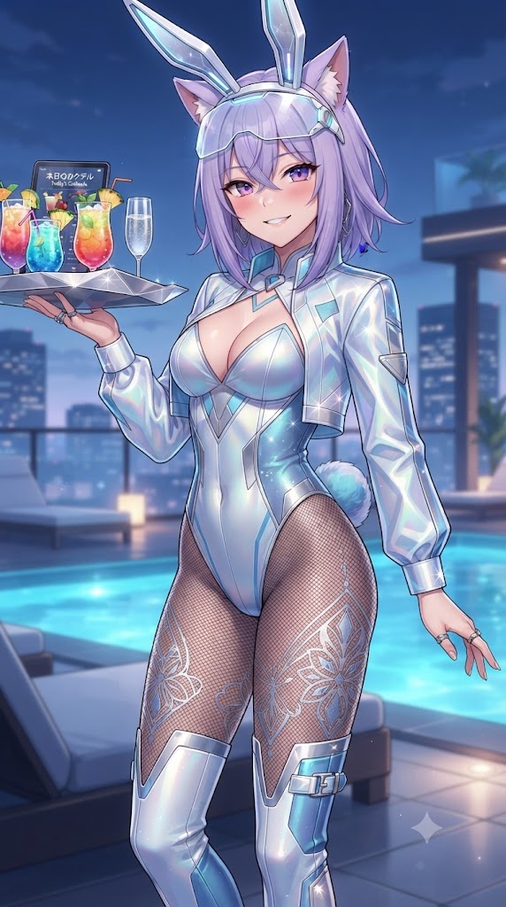 ナイトプールのバニーシス