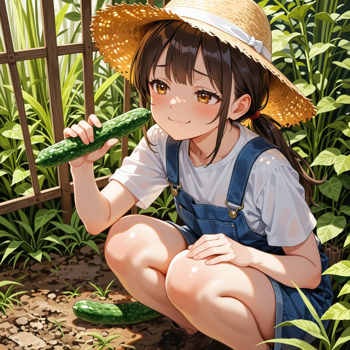 収穫したてのキュウリうまいよね！ | の人気AIイラスト・グラビア