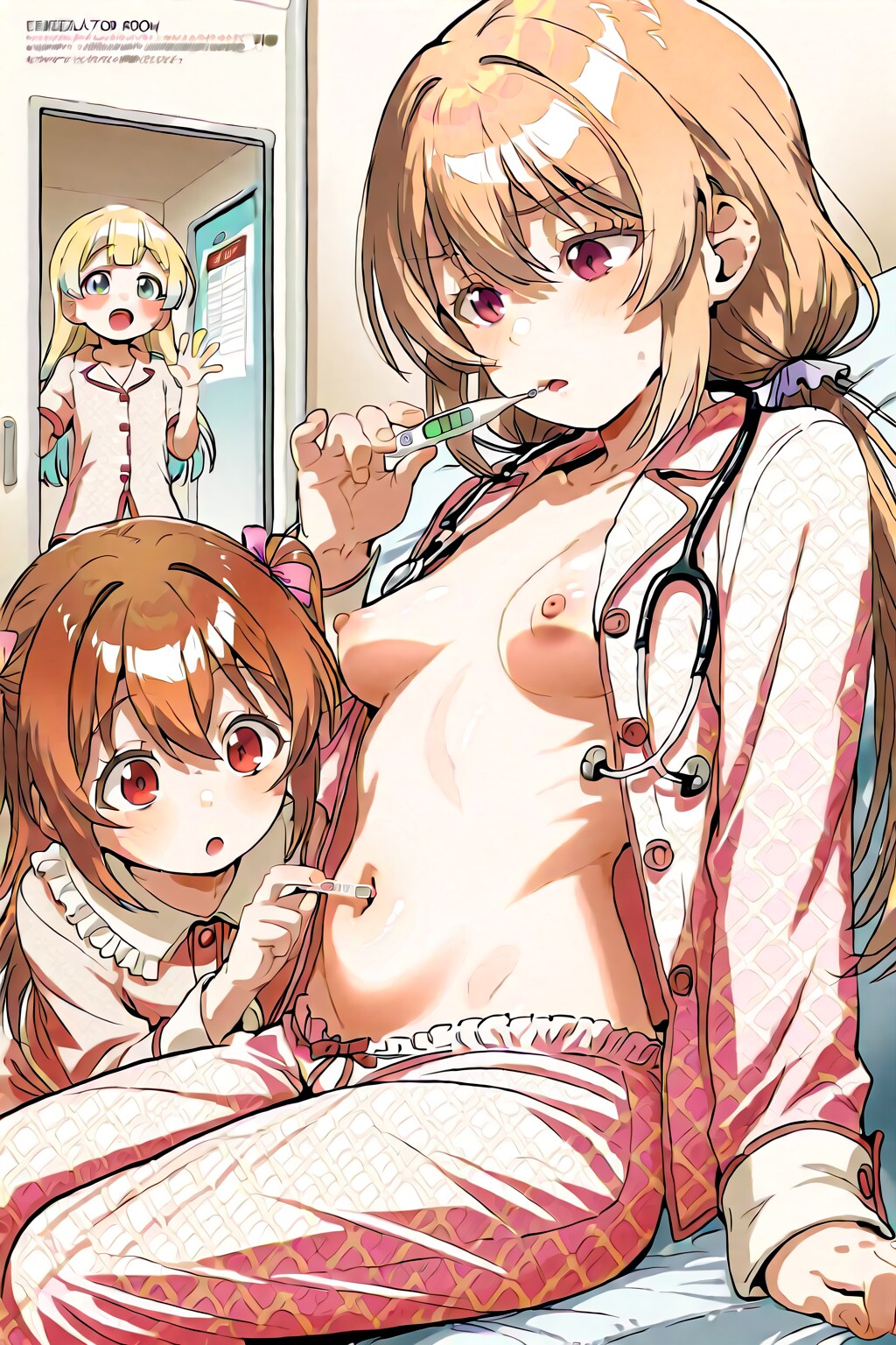 東條希のパジャマで発熱外来 『へそのゴマ取っても熱下がらへんよ… 』