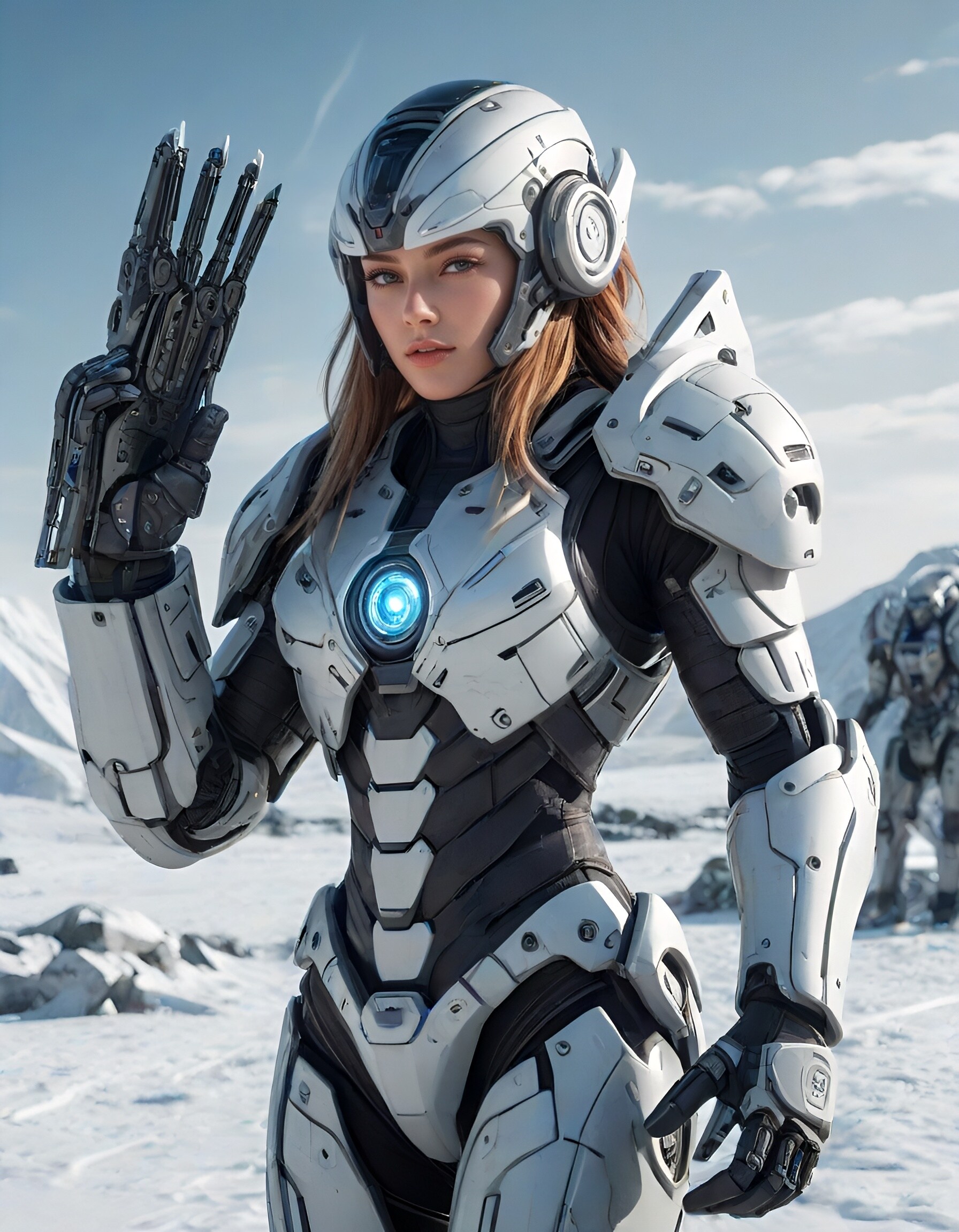 雪原の近接戦用EXOスーツ | の人気AIイラスト・グラビア