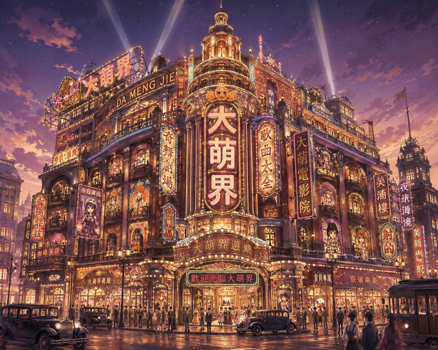 『大萌界』…上海フランス租界にある娯楽センターにして萌幇本拠地 | の人気AIイラスト・グラビア