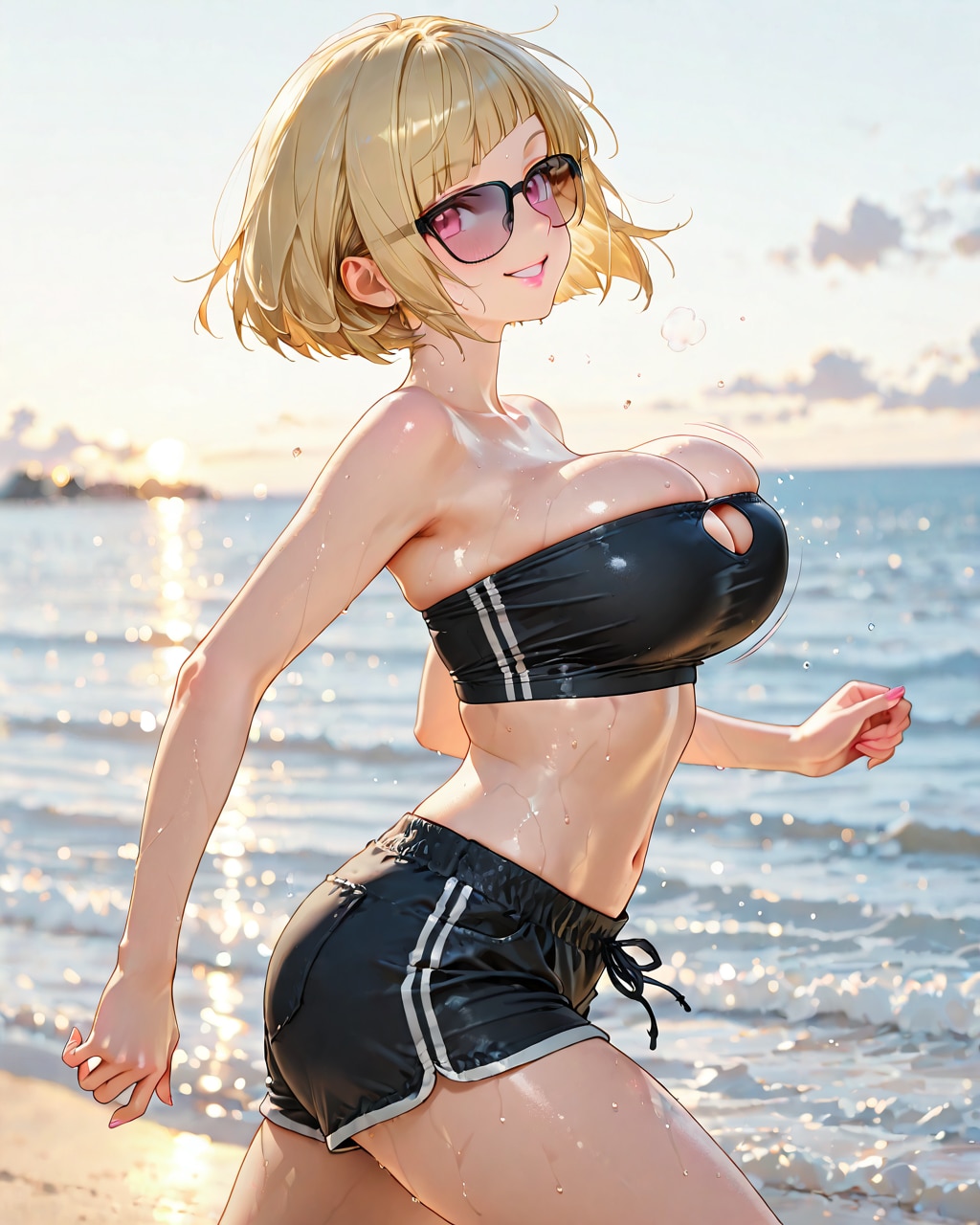 海辺ランニング