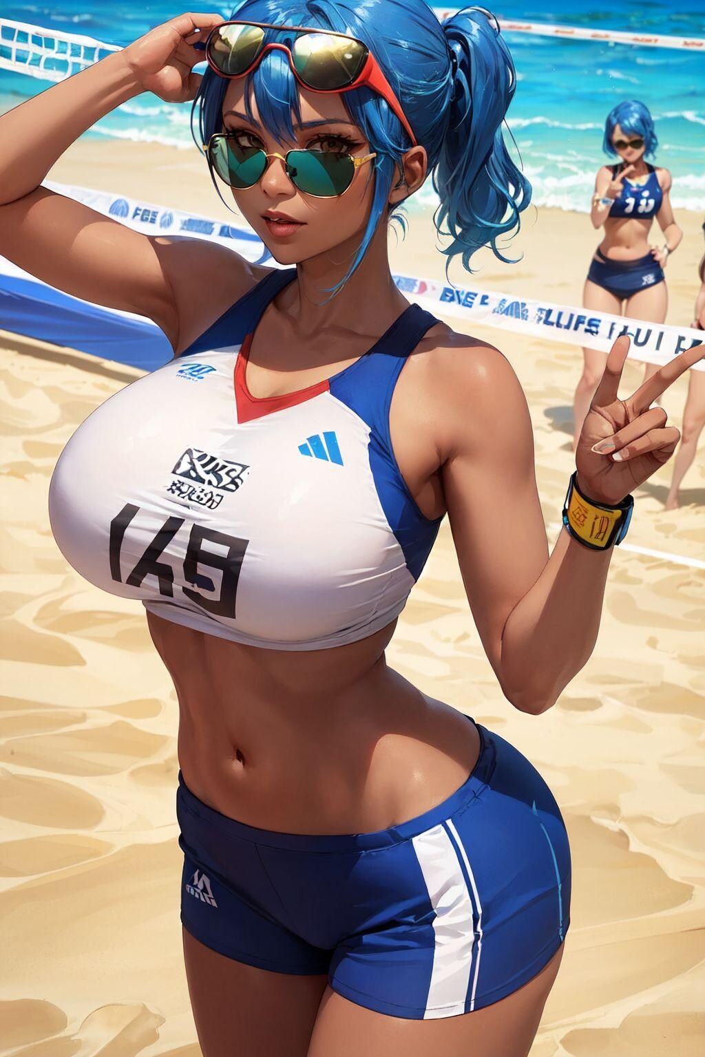 セクシーで格好いいビーチバレー選手