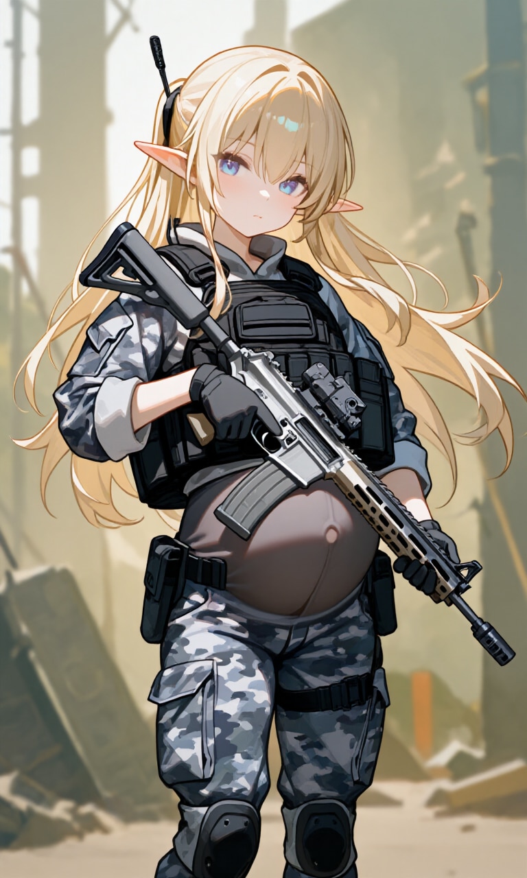 異世界ミリタリー妊婦シリーズその２０ | の人気AIイラスト・グラビア