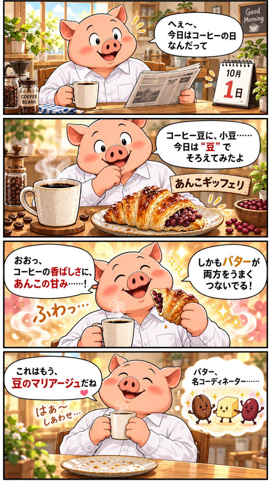 コーヒーの日　豆どうし、バターがつなぐ朝