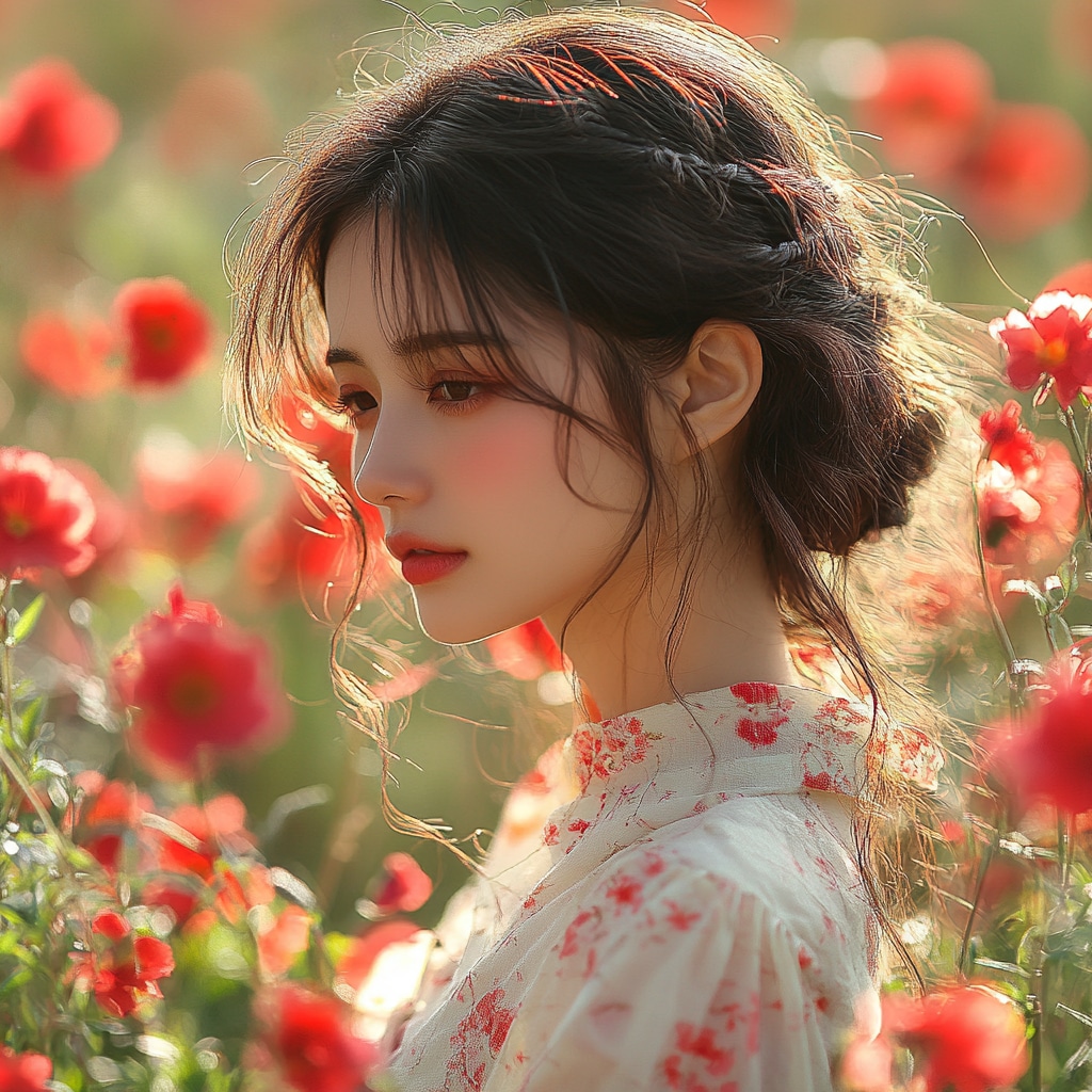 サクラソウと女性 | の人気AIイラスト・グラビア