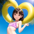 かわいい水著?ビキニの女の子 6枚目