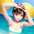 かわいい水著?ビキニの女の子 5枚目