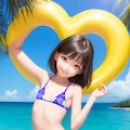 かわいい水著?ビキニの女の子 12枚目