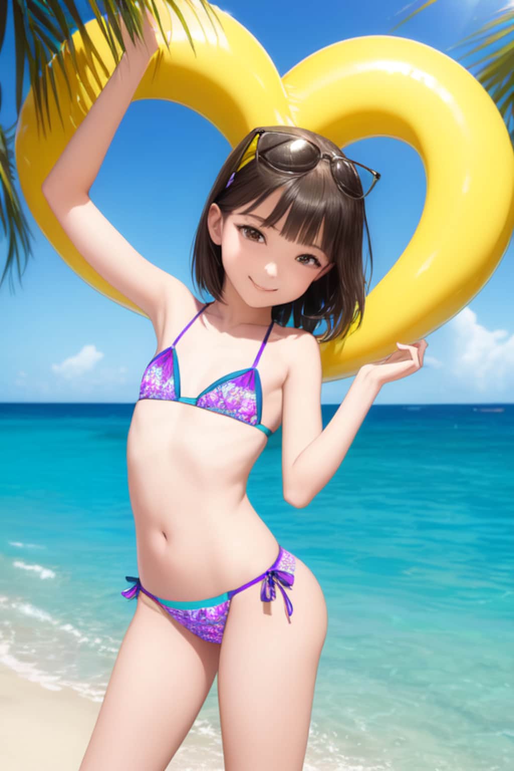 かわいい水著?ビキニの女の子