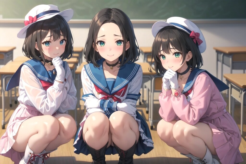 このポーズでも見えてないよね？