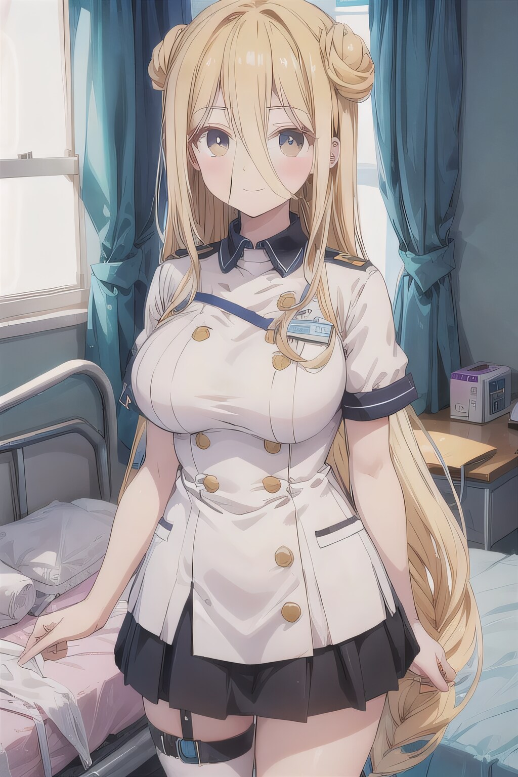 金髪ロングで白衣の少女３ | の人気AIイラスト・グラビア