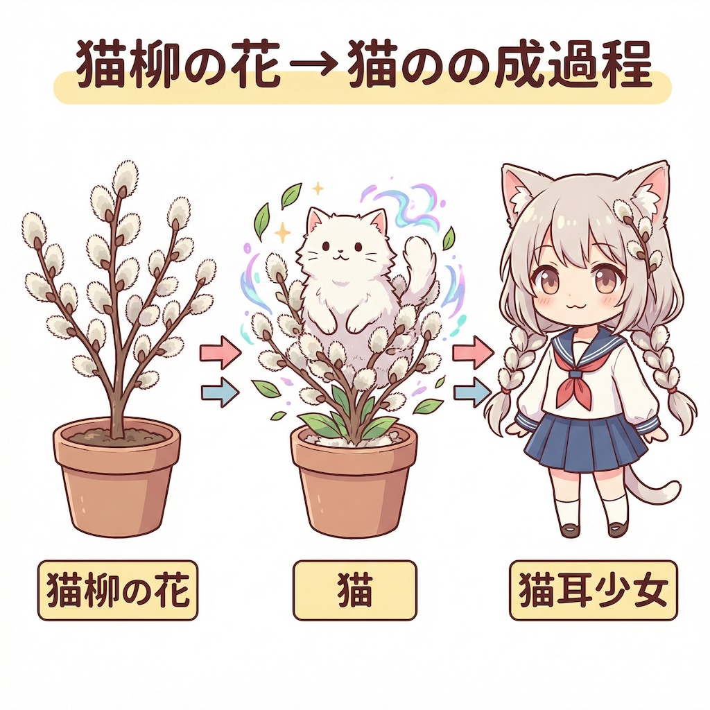 猫柳と猫と猫耳少女の違い