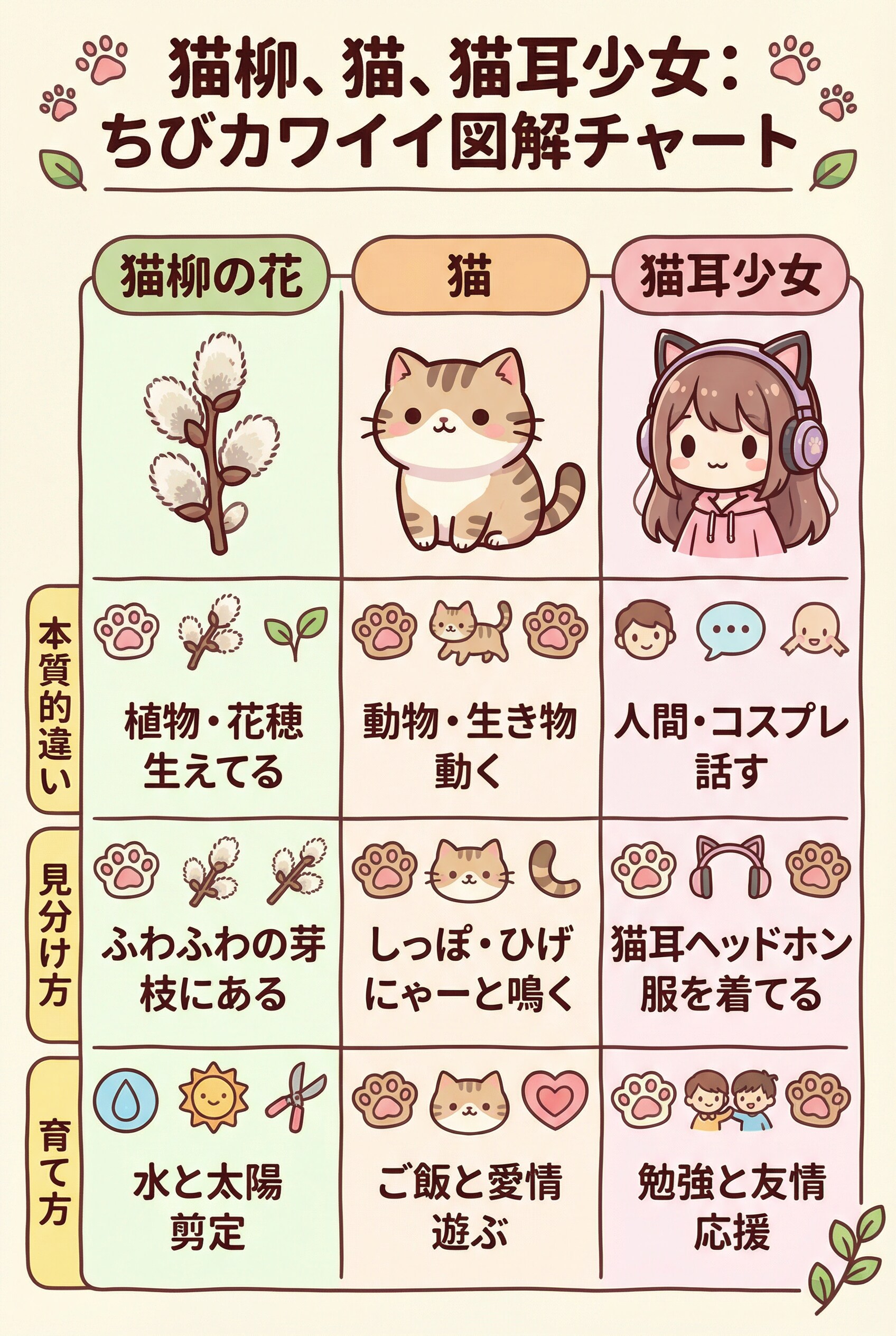 猫柳と猫と猫耳少女の違い | の人気AIイラスト・グラビア