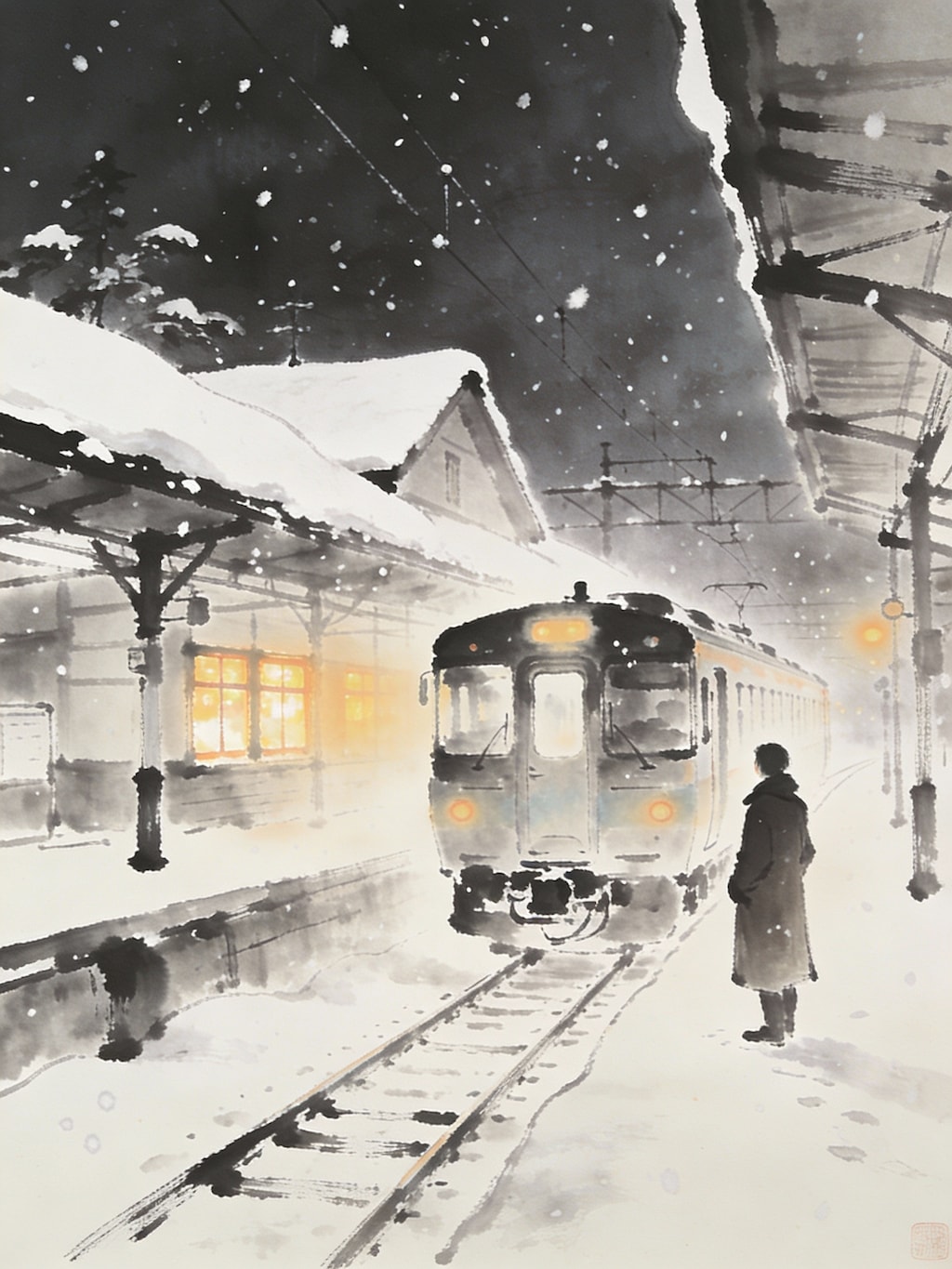 大雪注意報の夜