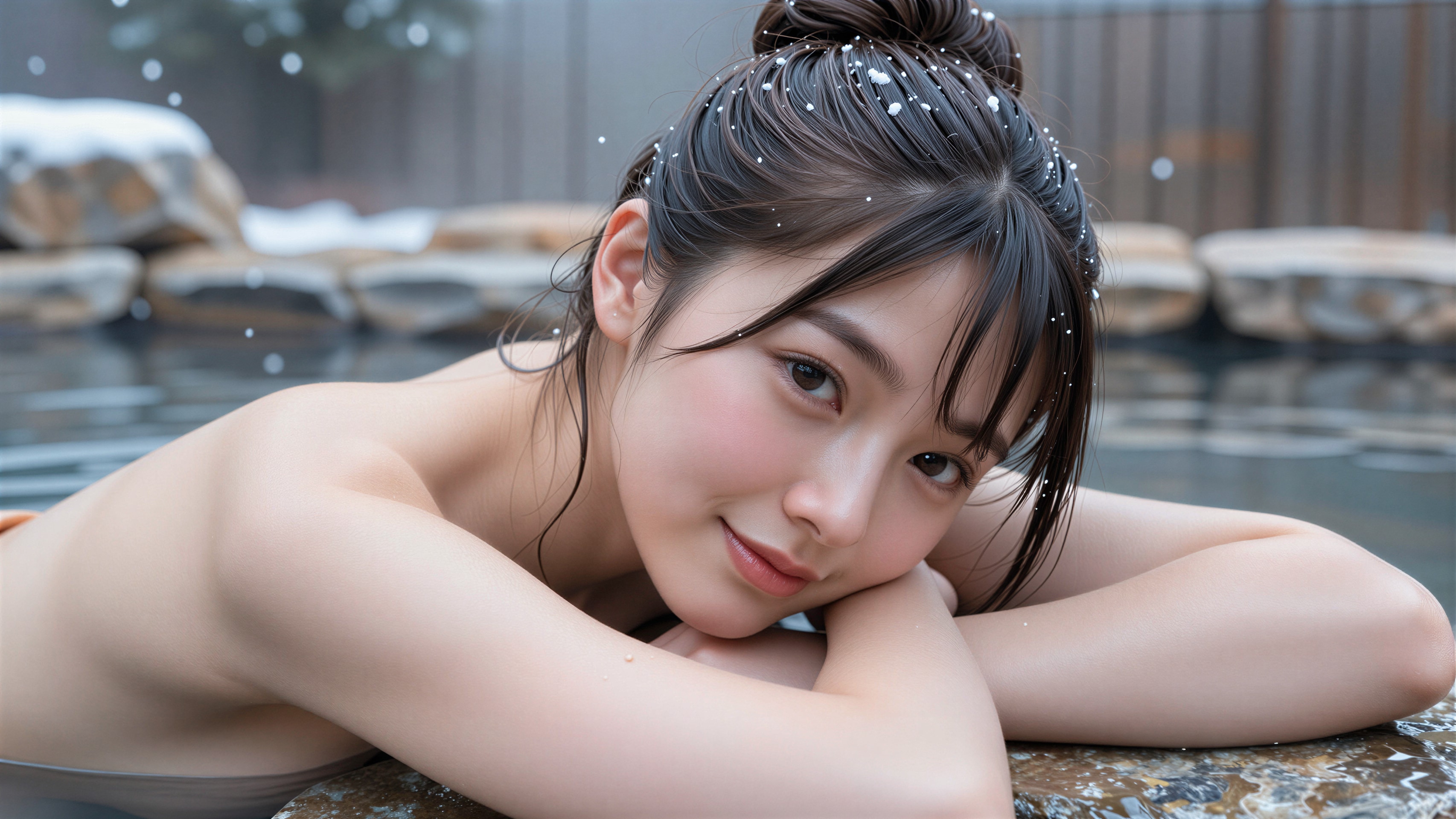 温泉でリラックス