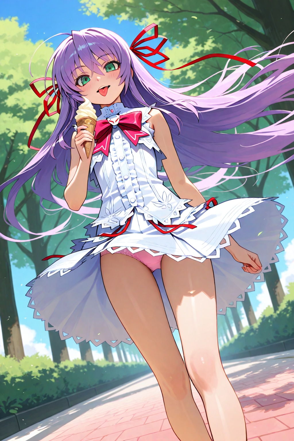 アルとソフトクリーム