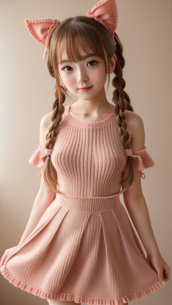 ニットワンピ