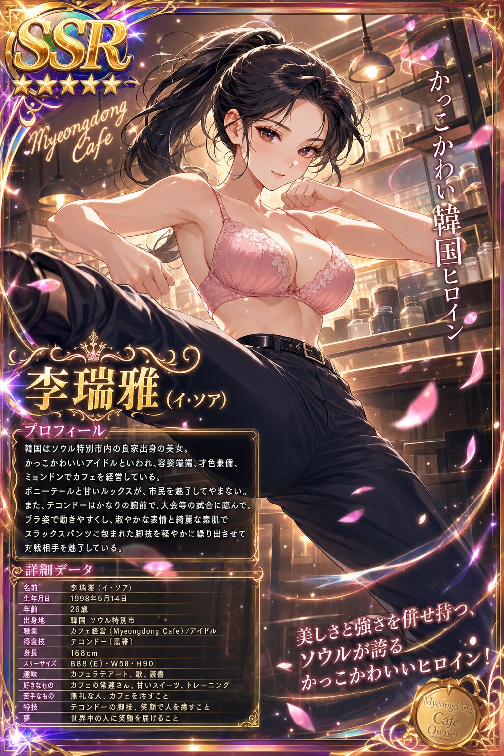 かっこかわいい韓国ヒロイン李瑞雅（イ・ソア）のSSRカード