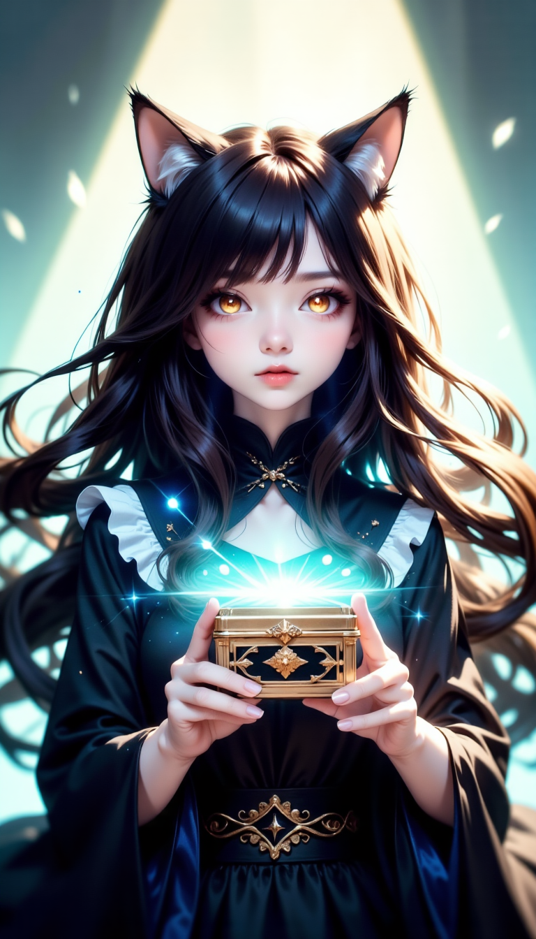 生死重なるシュレディンガーの猫「開けてごらんになる？」 | の人気AIイラスト・グラビア