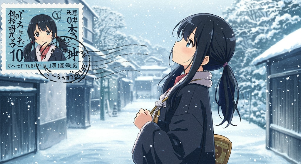 切手少女(ImageFX)