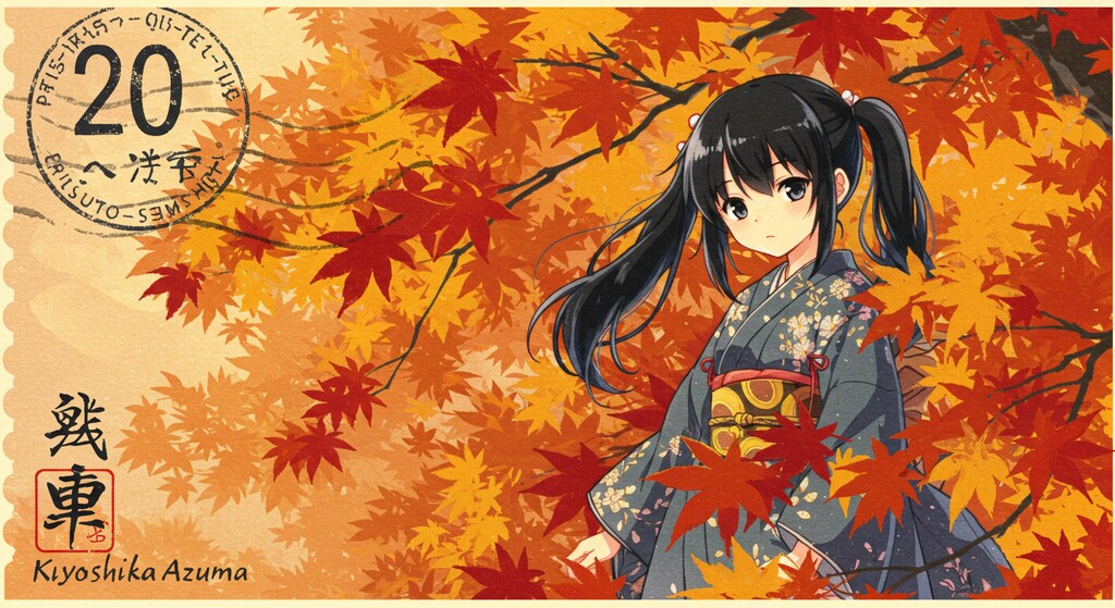 切手少女(ImageFX)