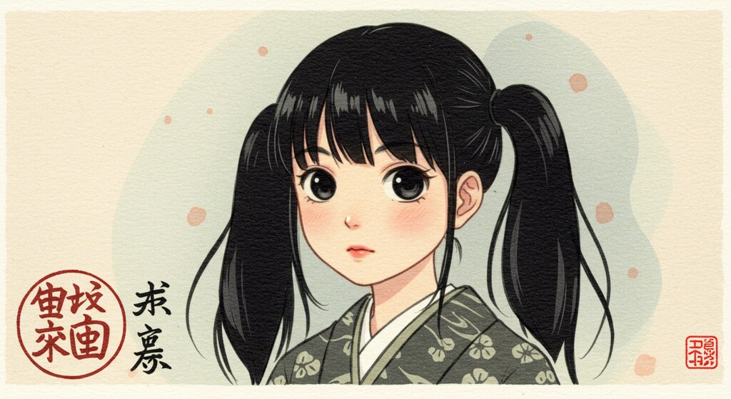 切手少女(ImageFX)