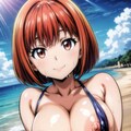 二次おっぱいポロリ184《赤髪ちょいむちスリングショット》 8枚目