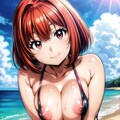 二次おっぱいポロリ184《赤髪ちょいむちスリングショット》 11枚目