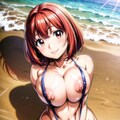 二次おっぱいポロリ184《赤髪ちょいむちスリングショット》 5枚目