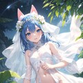 洞窟の中のケモ耳少女 3枚目