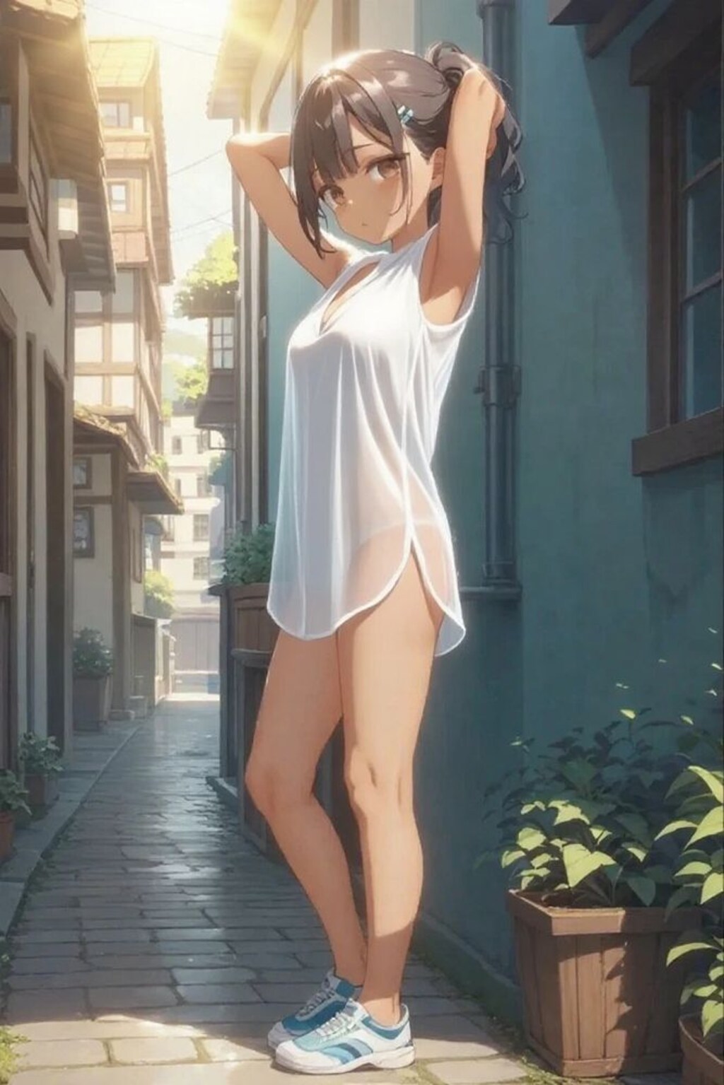 路地裏のファッションショー