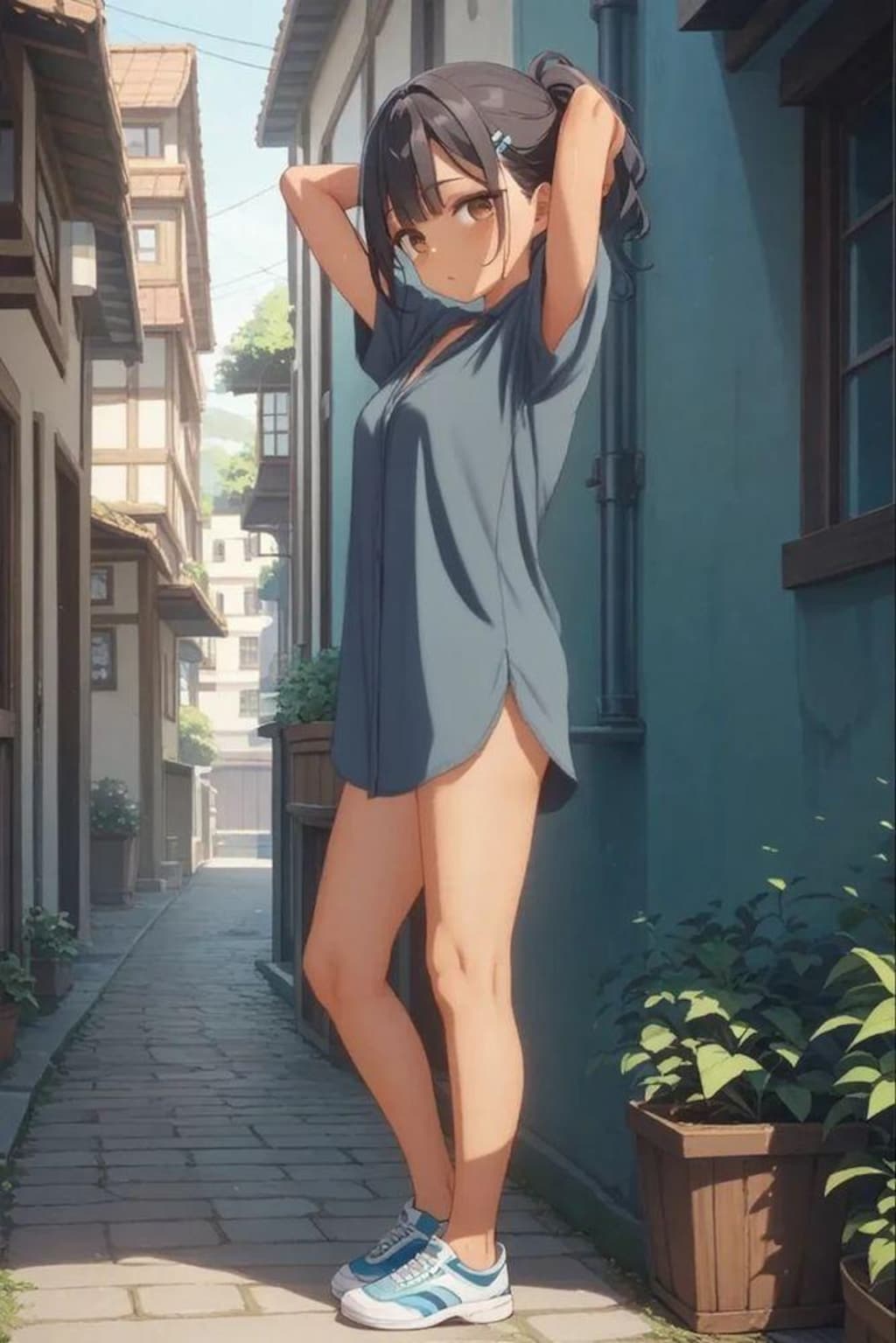 路地裏のファッションショー