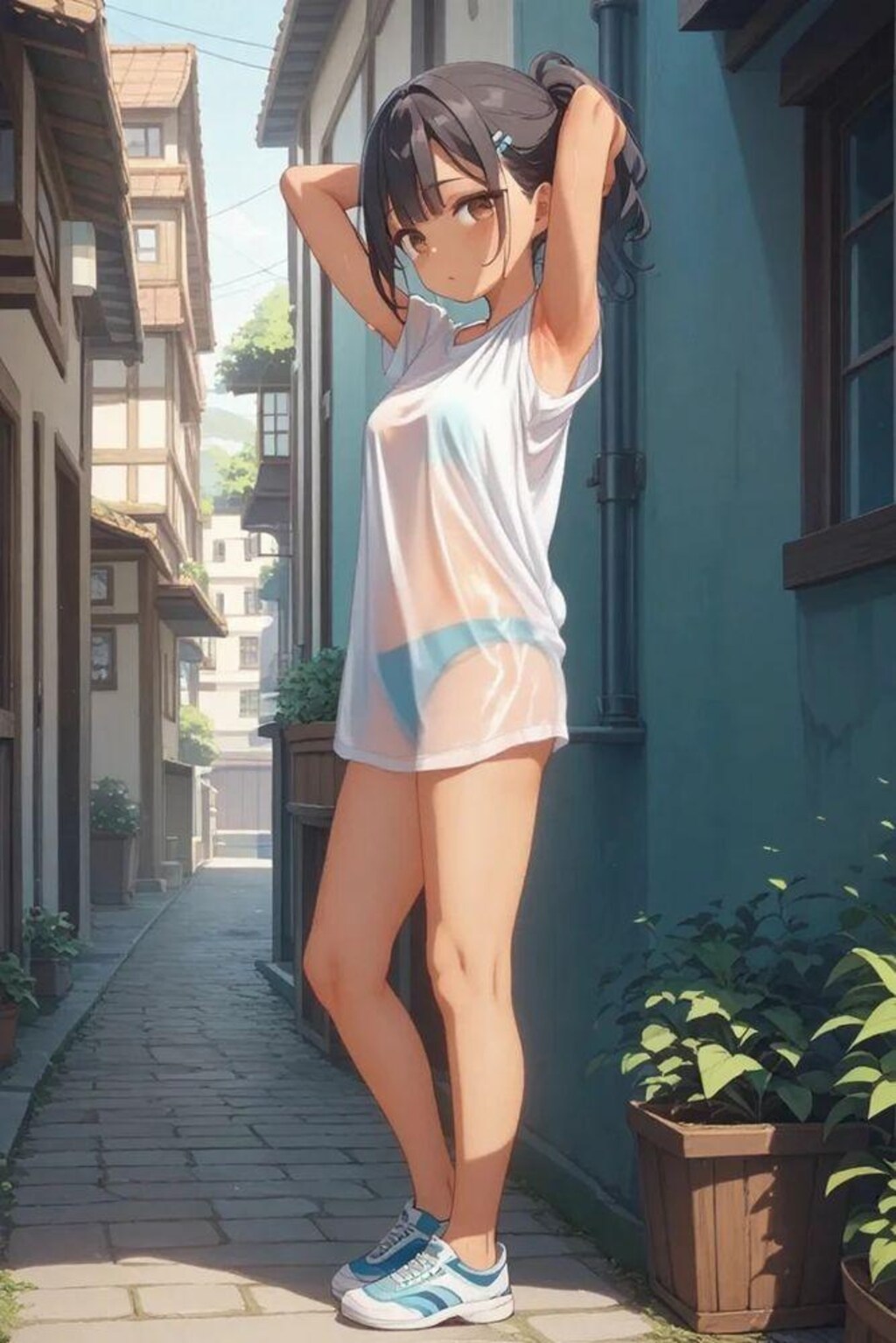路地裏のファッションショー