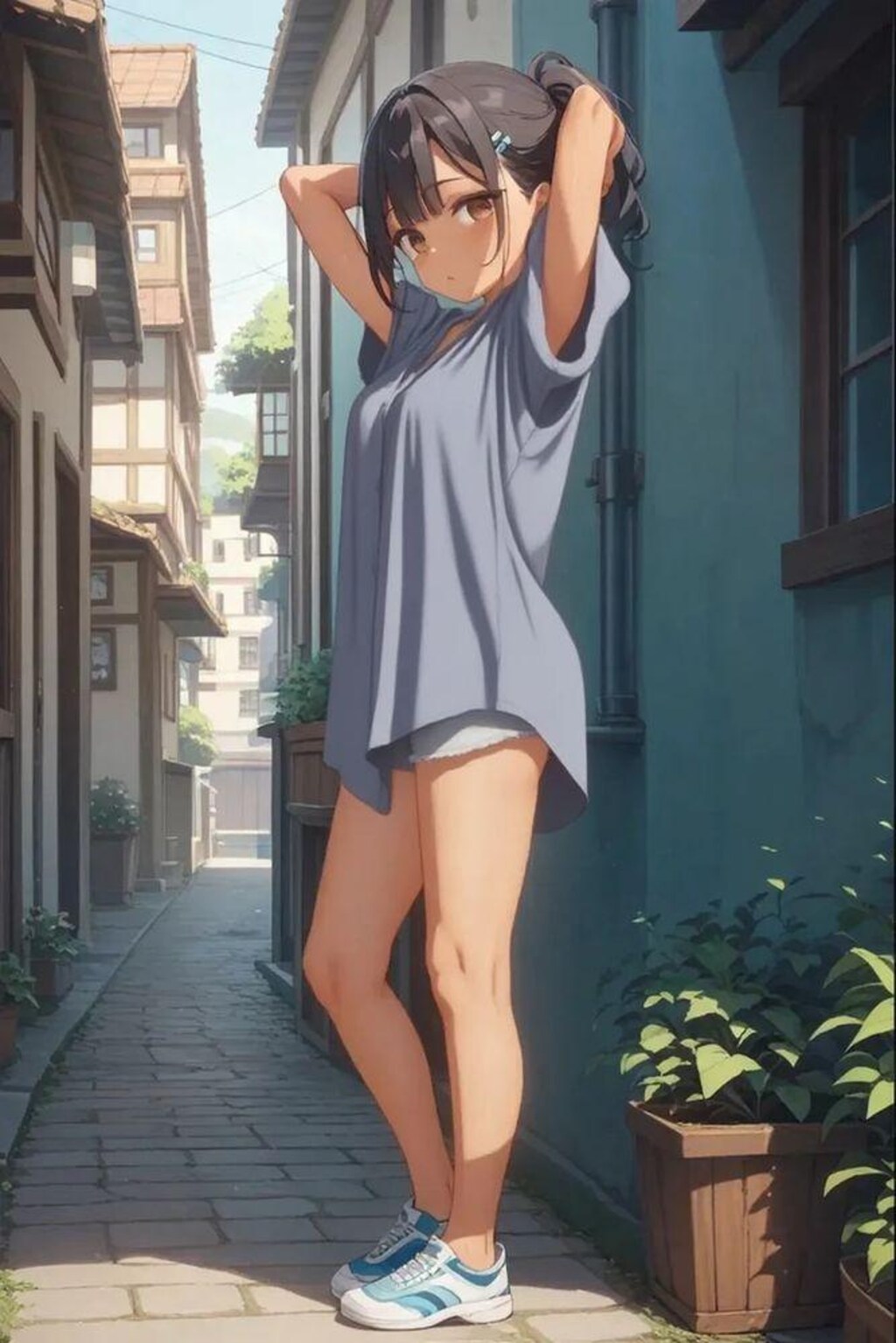 路地裏のファッションショー