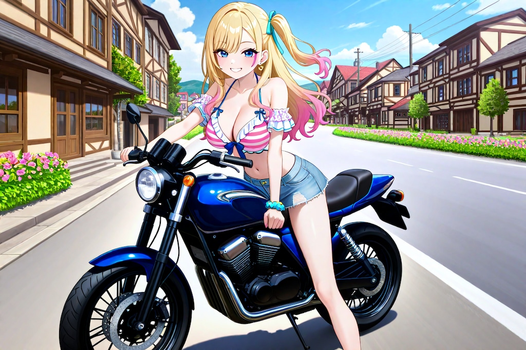 ナミちゃんとバイク