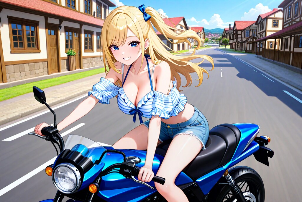 ナミちゃんとバイク
