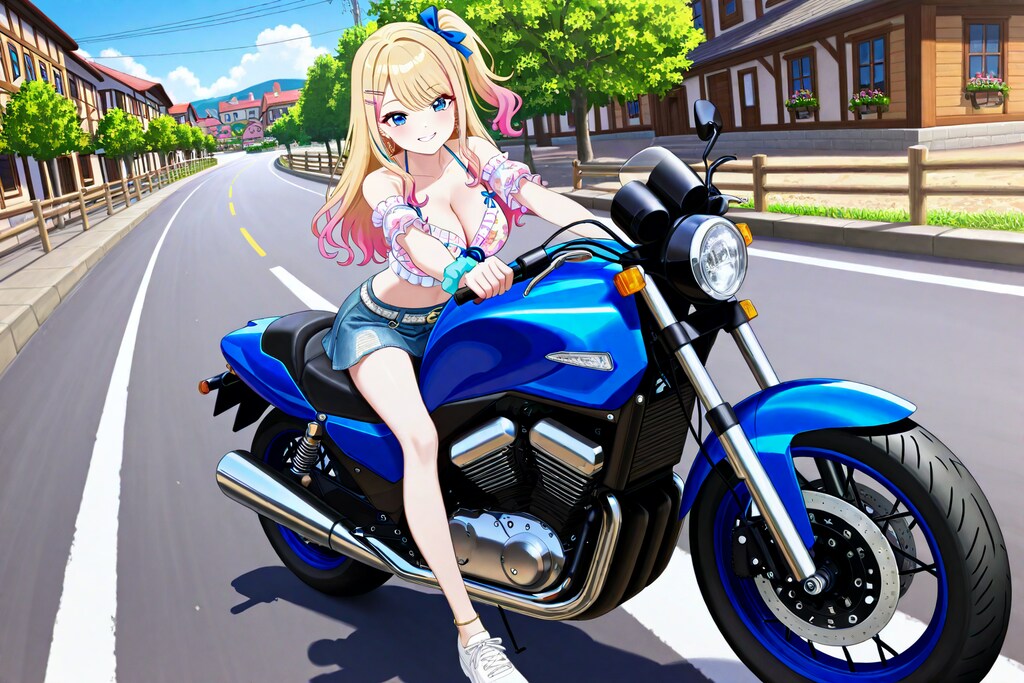 ナミちゃんとバイク