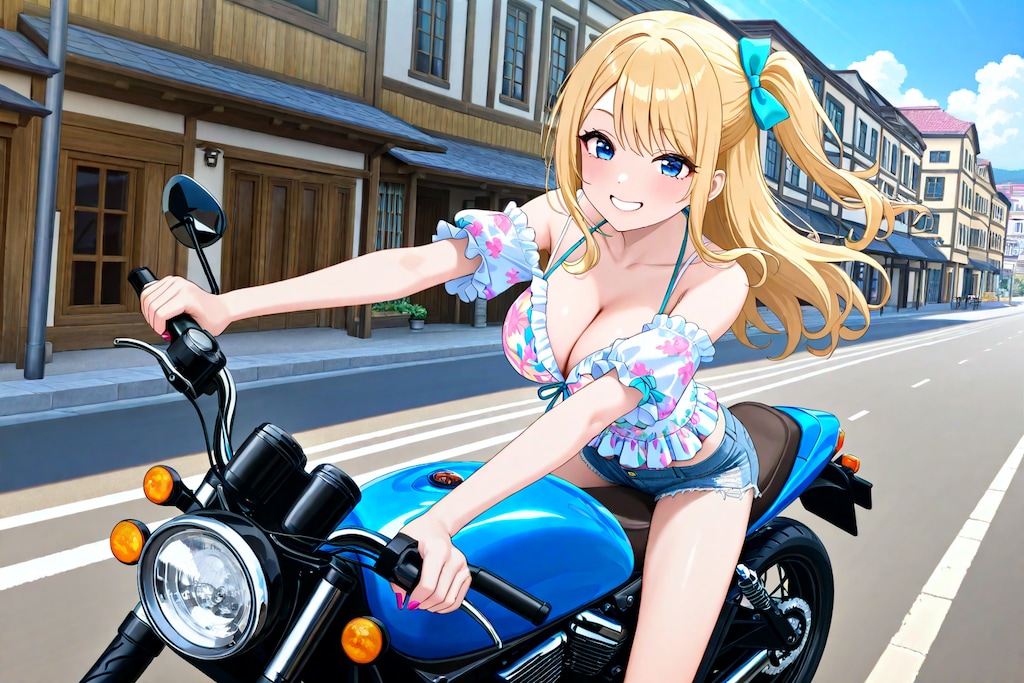 ナミちゃんとバイク