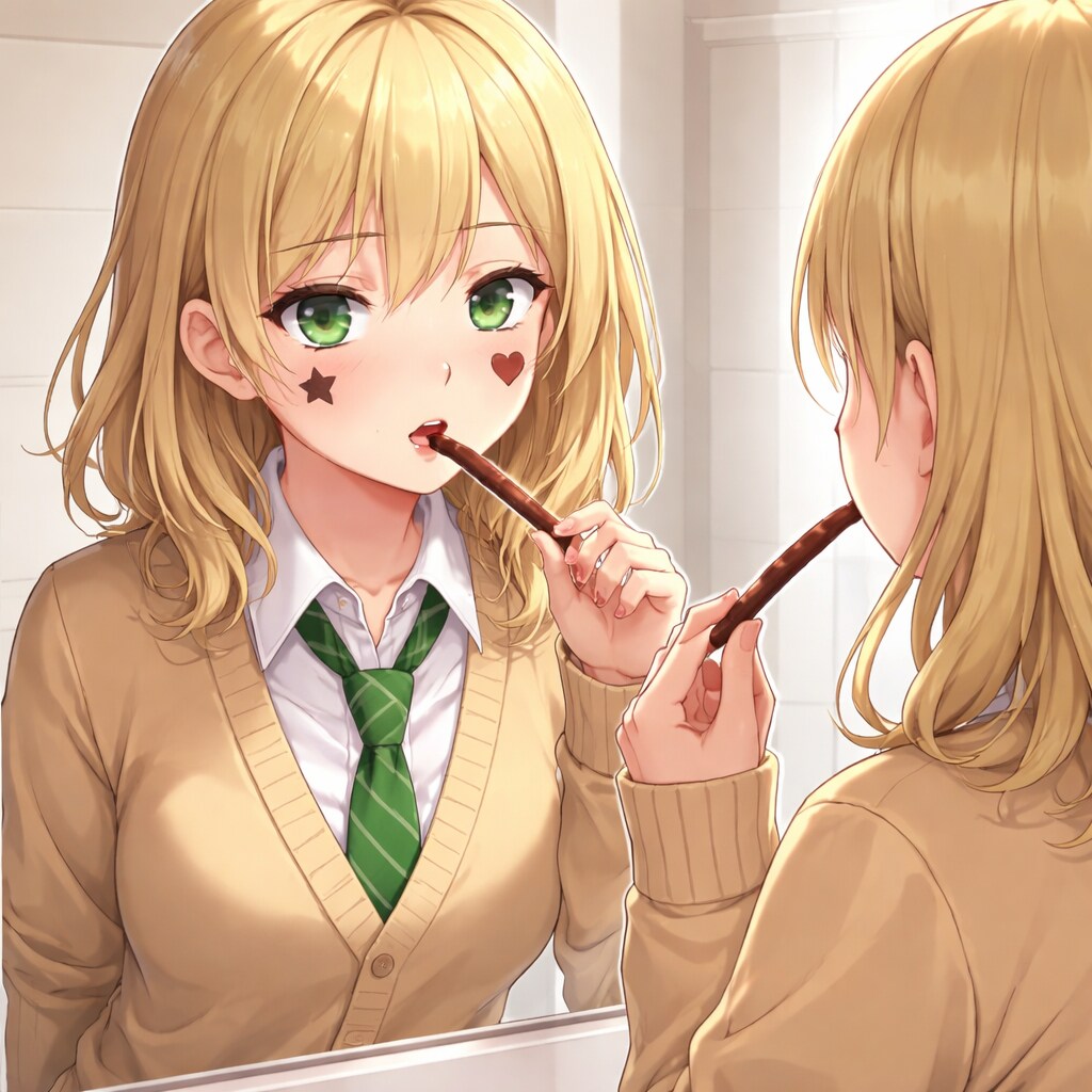 ポッキーでメイク