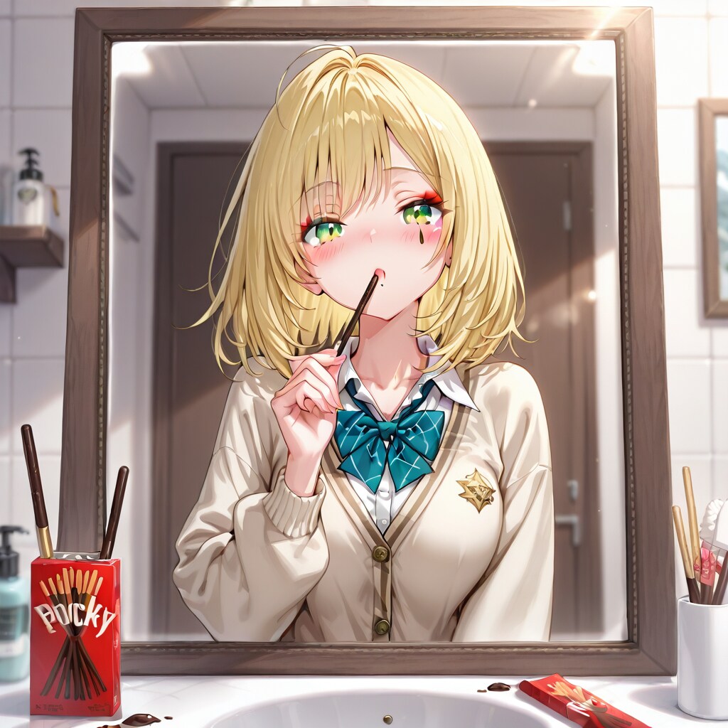 ポッキーでメイク